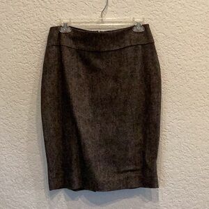 CAbi Wool Blend Fully Lined Pencil Skirt with Back Zipper & Back Slit
